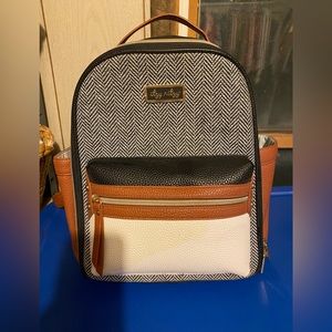 Itzy Ritzy Mini Diaper Bag - Coffee & Cream EUC